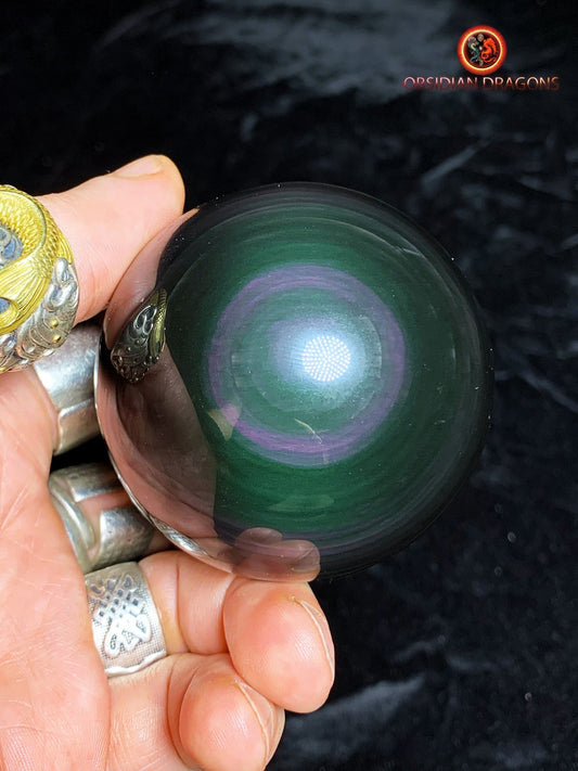 Sphère en obsidienne œil céleste - Unique - 6.50 cm