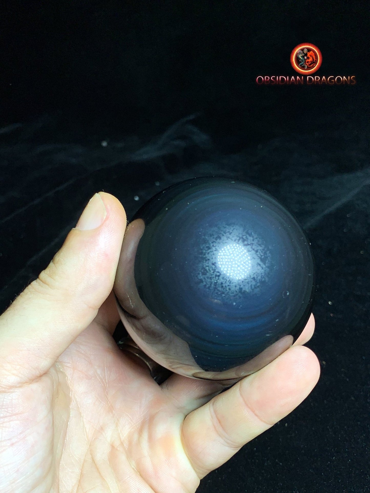 Sphère en obsidienne œil céleste - Unique - 6.60cm