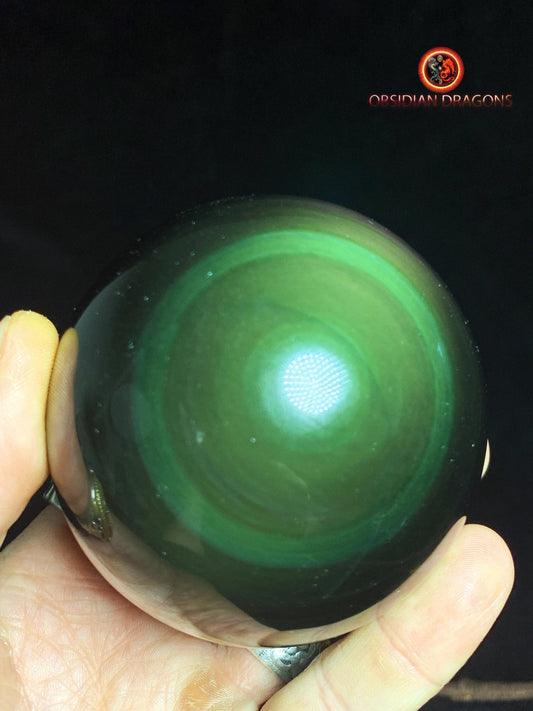 Sphère en obsidienne œil céleste - Unique - 7.50cm