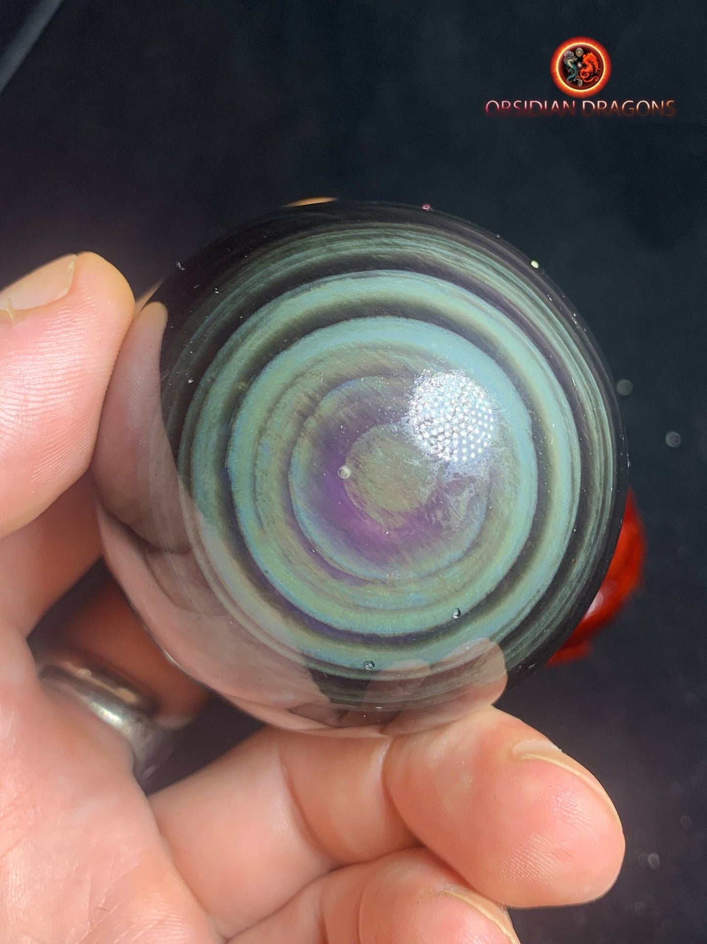 Sphère en obsidienne œil céleste - Unique - 5.75cm