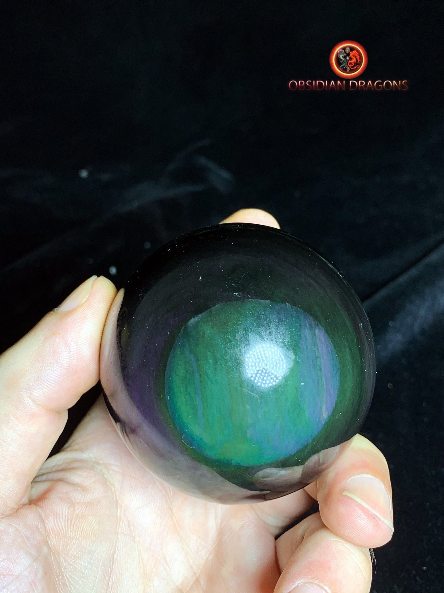 Sphère en obsidienne œil céleste - Unique - 6.78cm