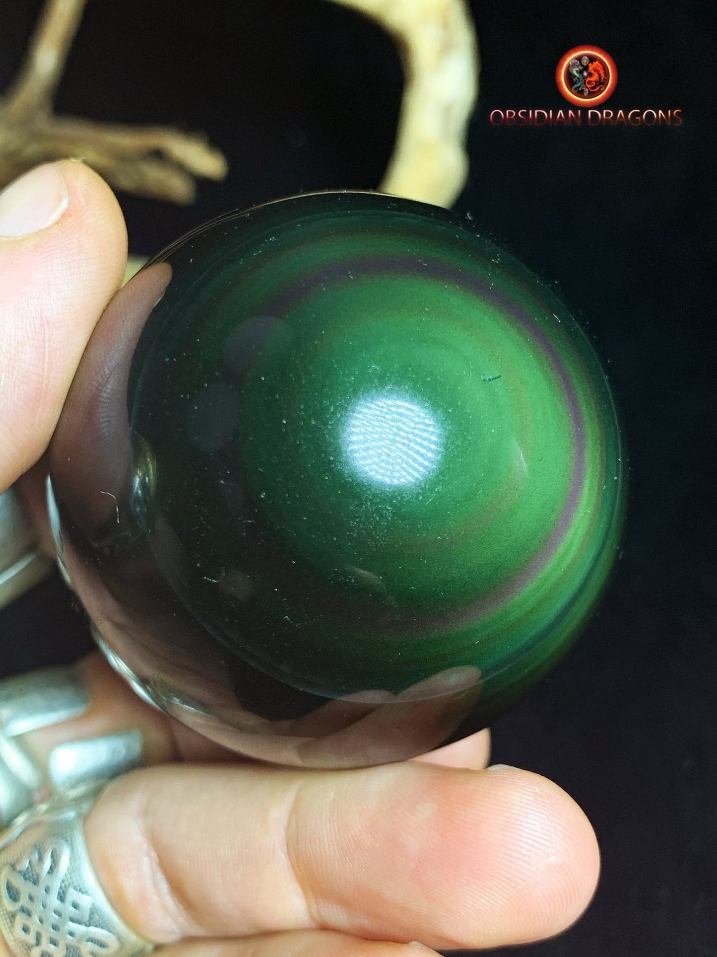 Sphère en obsidienne œil céleste - Unique - 5.79cm