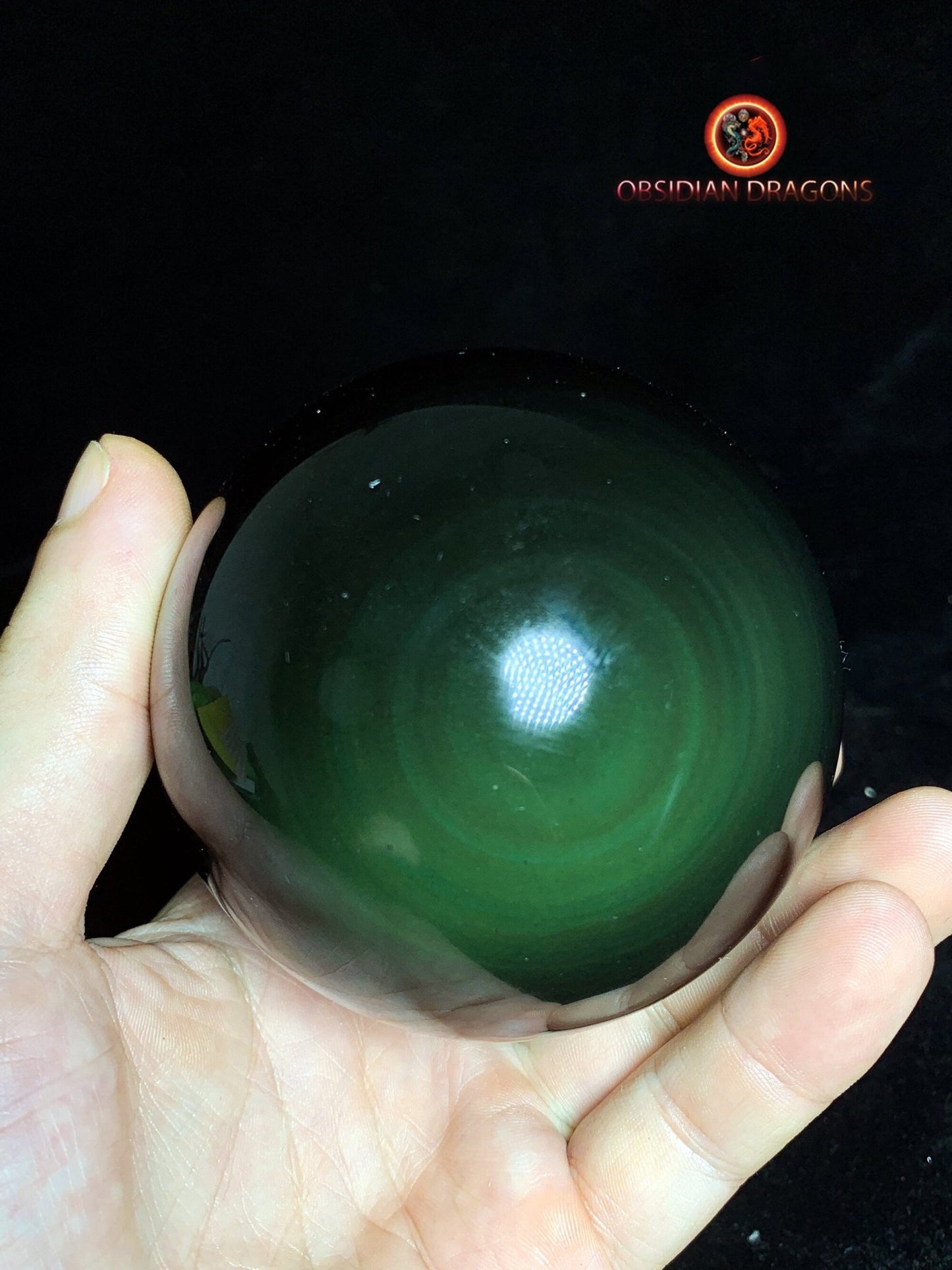 Sphère en obsidienne œil céleste - Unique - 8CM
