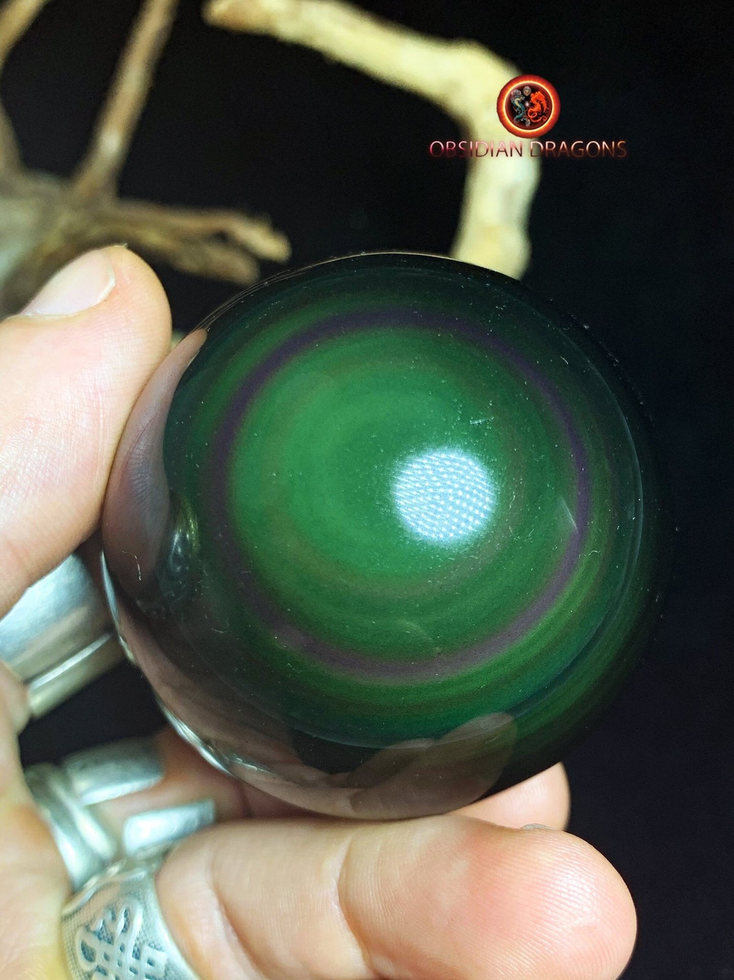 Sphère en obsidienne œil céleste - Unique - 5.79cm