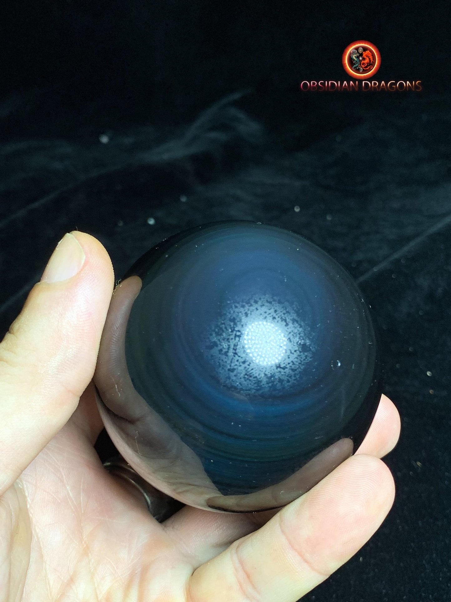 Sphère en obsidienne œil céleste - Unique - 6.60cm