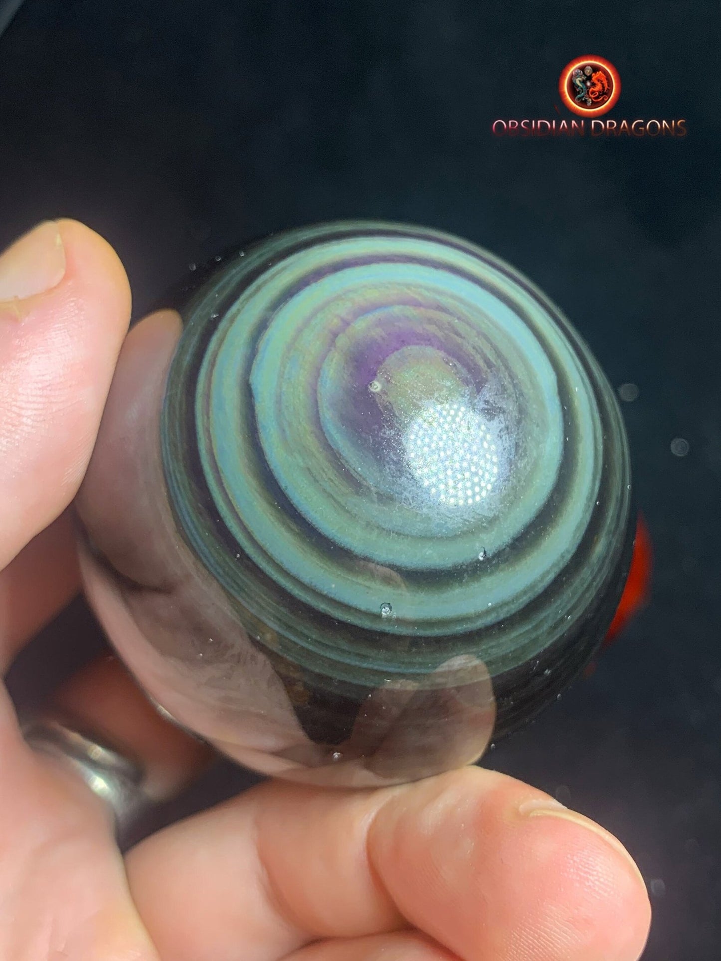 Sphère en obsidienne œil céleste - Unique - 5.75cm