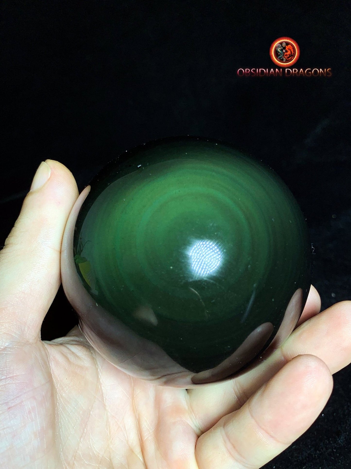 Sphère en obsidienne œil céleste - Unique - 8CM
