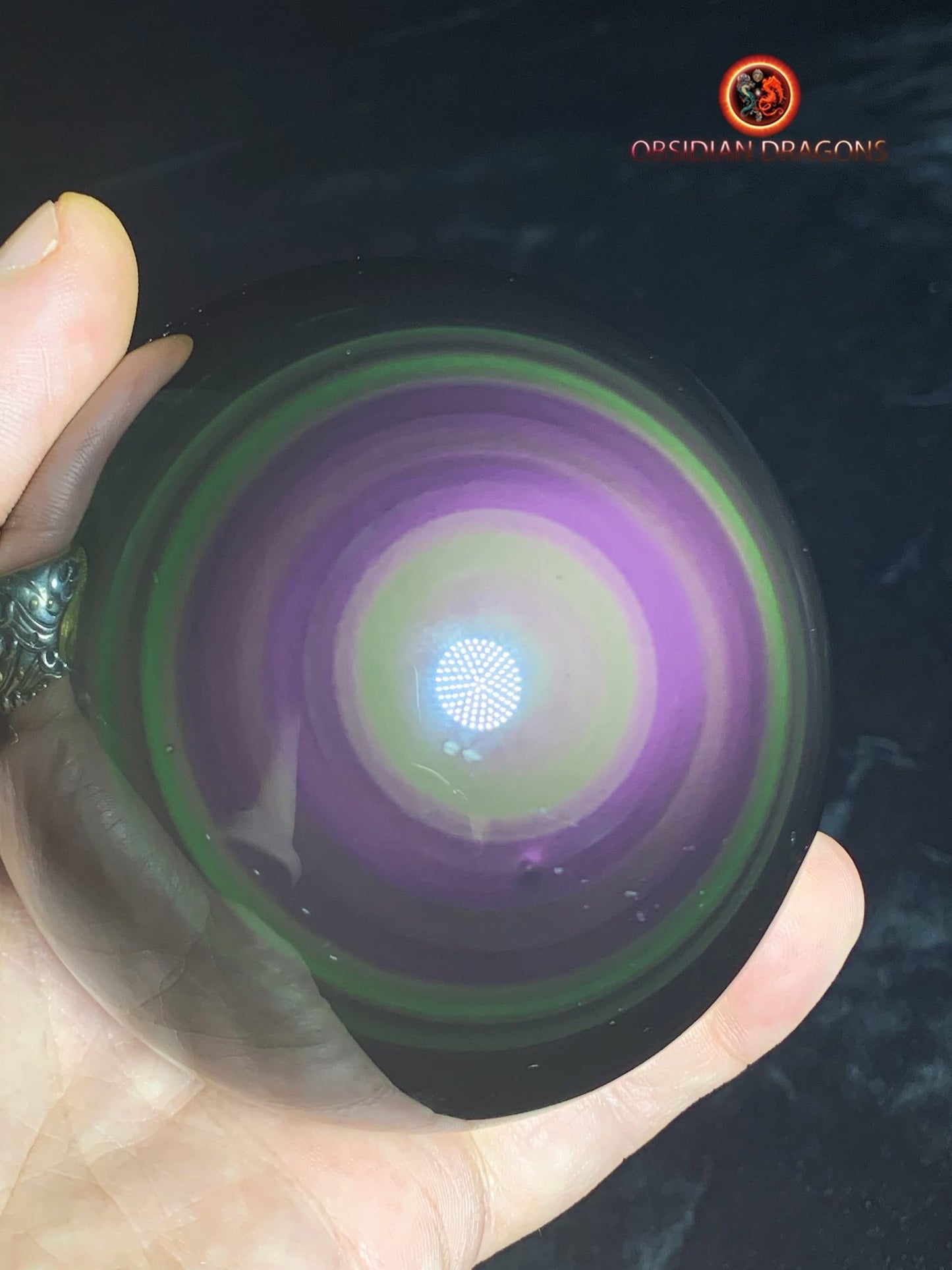 Sphère en obsidienne œil céleste - Unique - rare