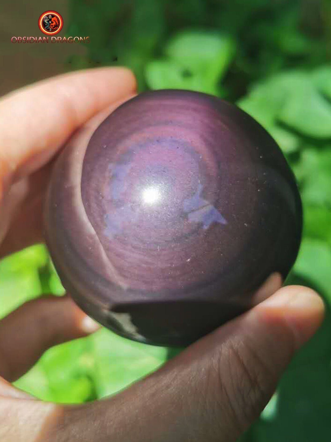 Sphère en obsidienne œil céleste - Unique - Exceptionnelle