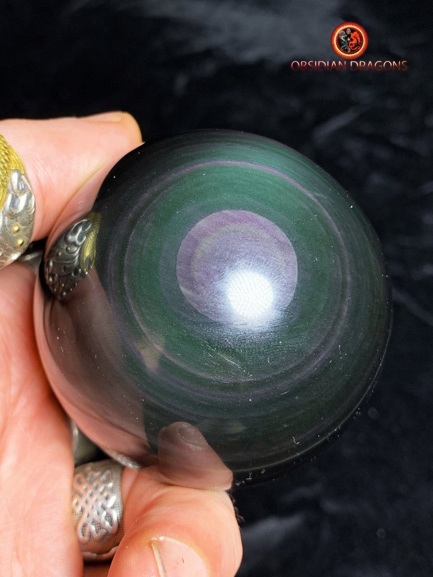 Sphère en obsidienne œil céleste - Unique - 6.50 cm
