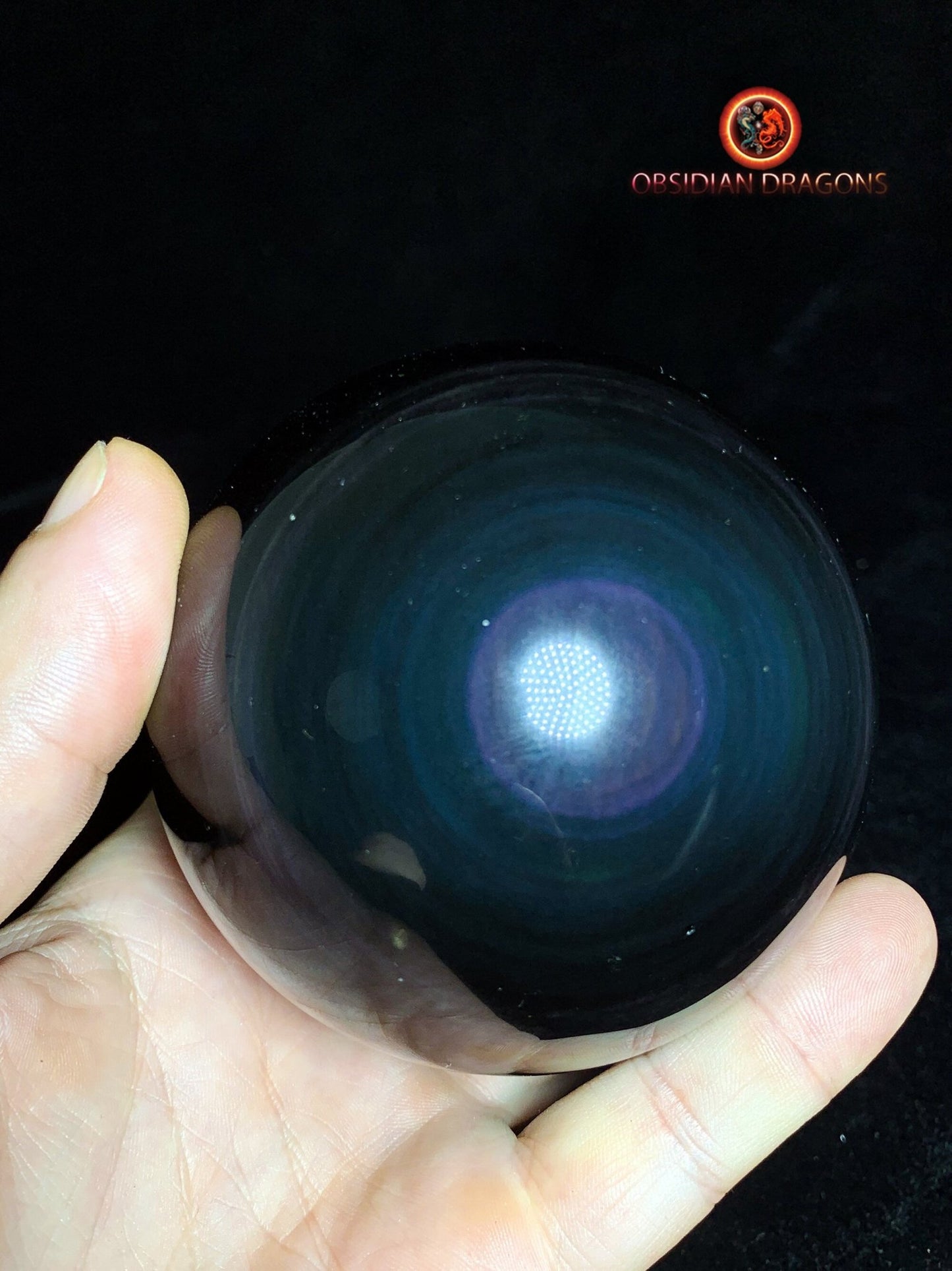 Sphère en obsidienne œil céleste - Unique - 8CM