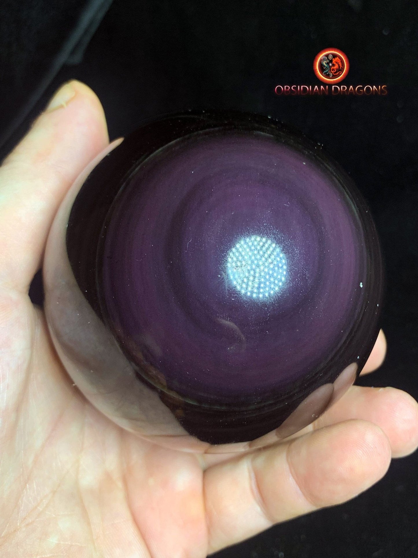 Sphère en obsidienne œil céleste - Unique - 8cm