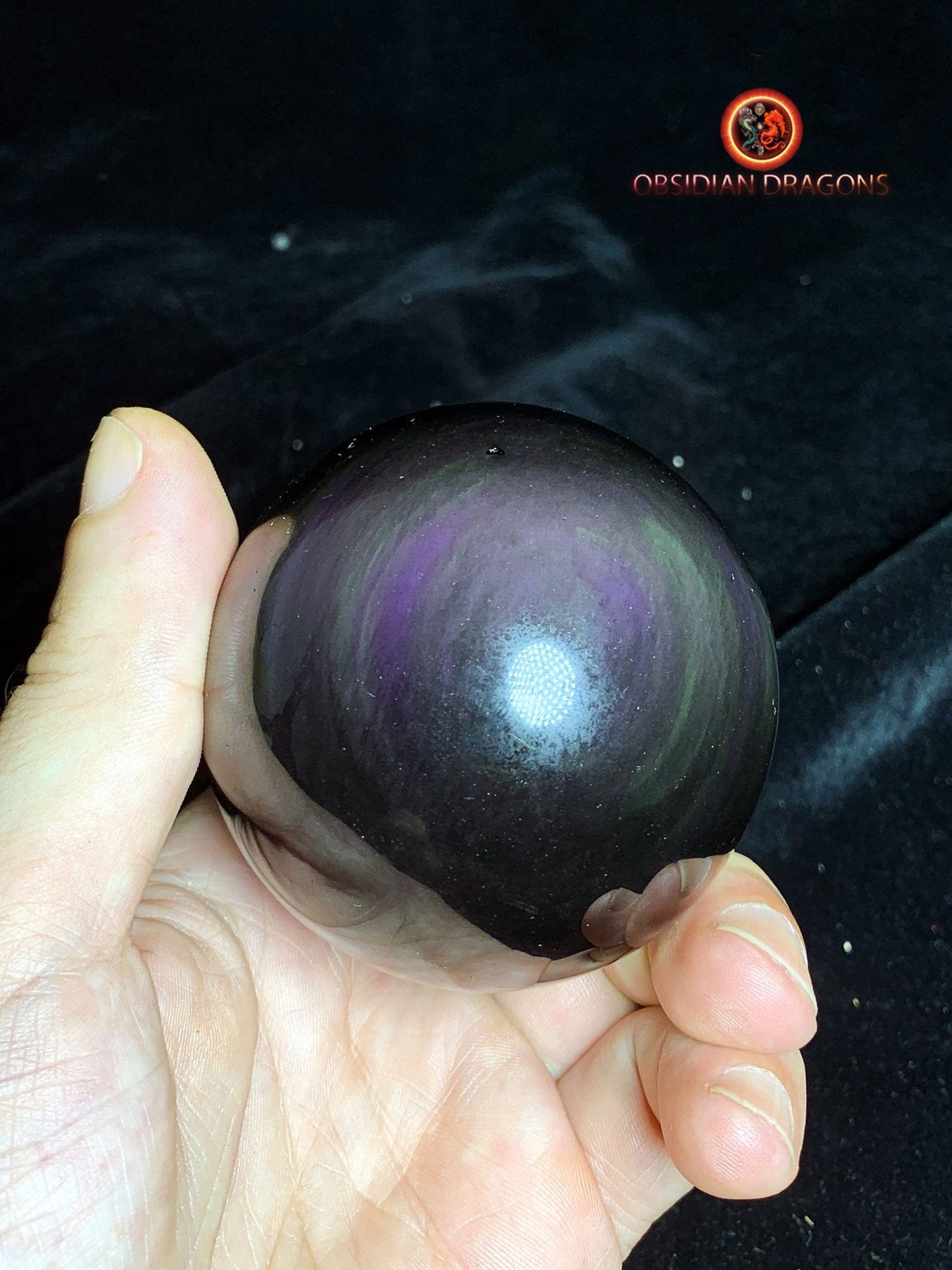 Sphère en obsidienne œil céleste - Unique - 6.78cm