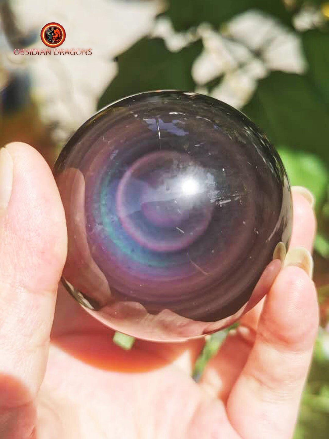 Sphère en obsidienne œil céleste - Unique - rare