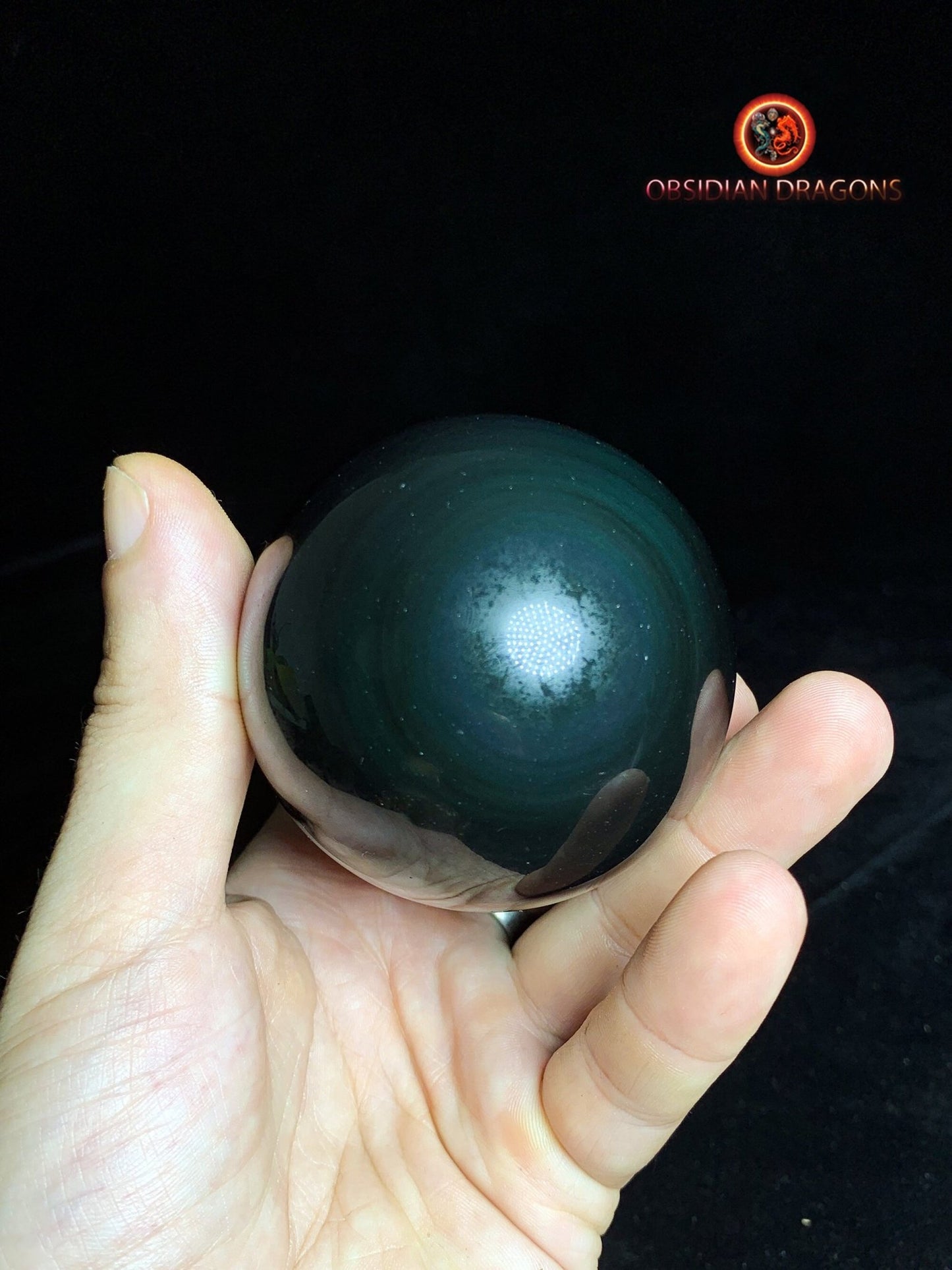 Sphère en obsidienne œil céleste - Unique - 6.60cm