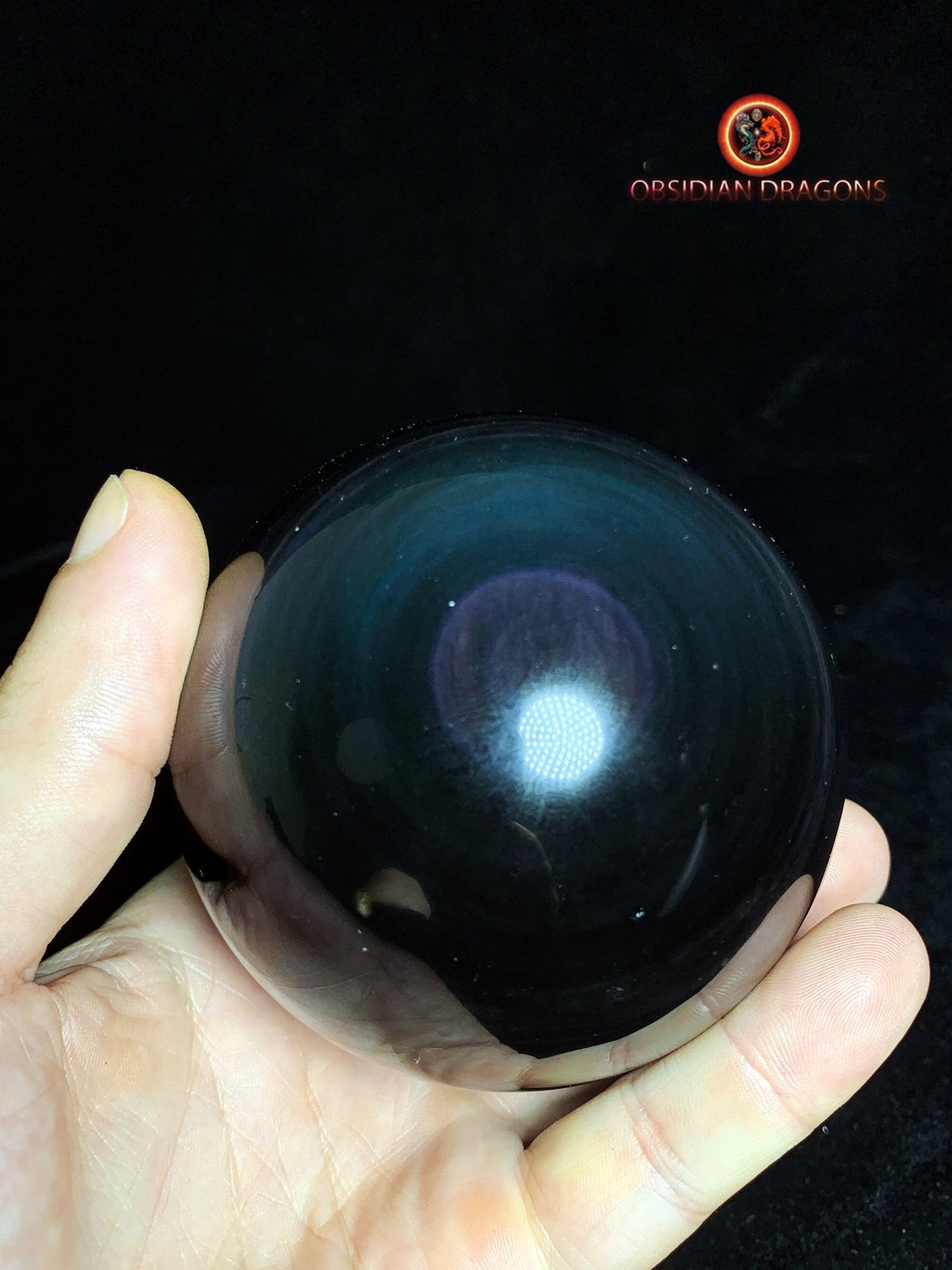 Sphère en obsidienne œil céleste - Unique - 8CM