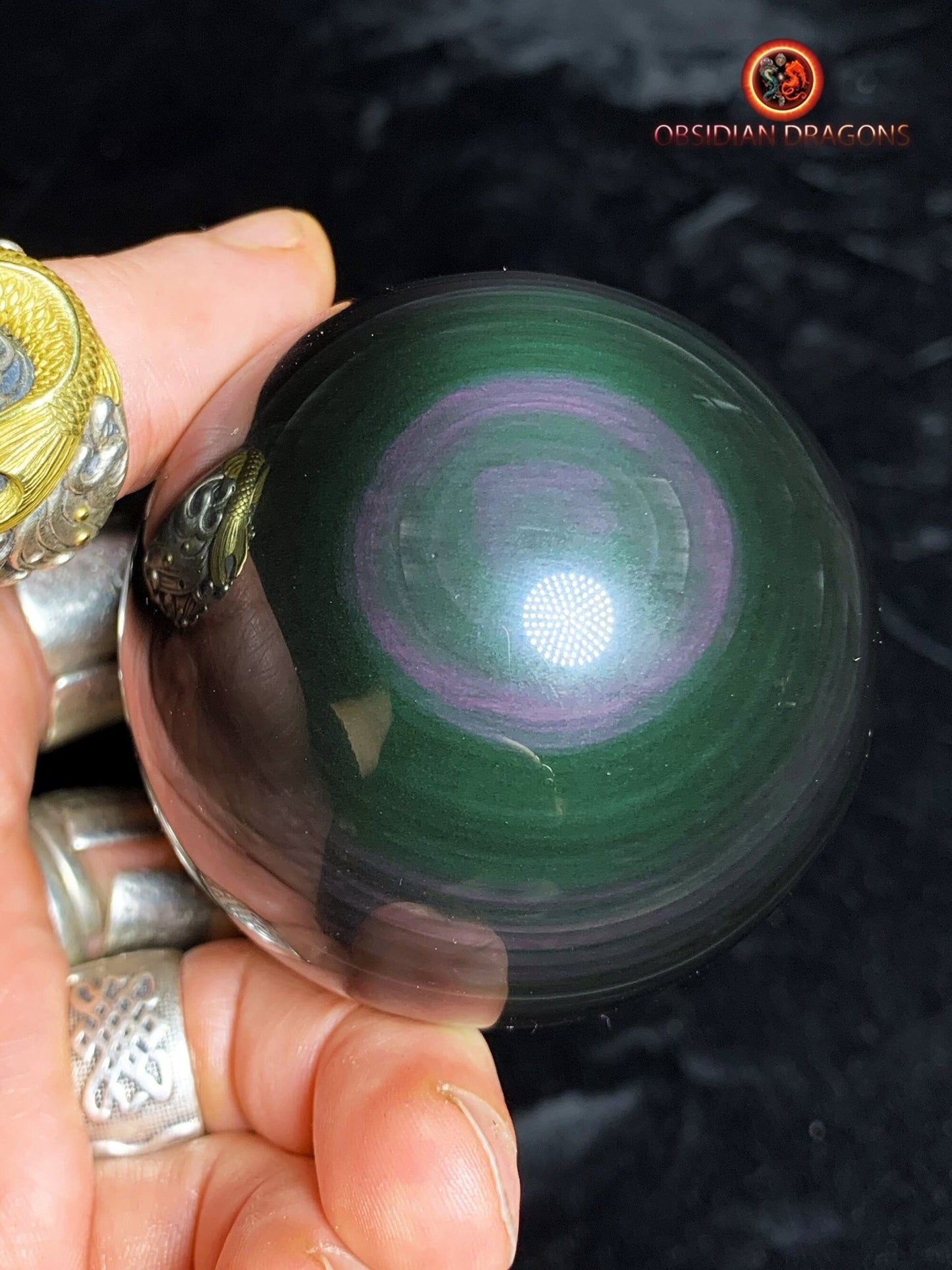 Sphère en obsidienne œil céleste - Unique - 6.50 cm