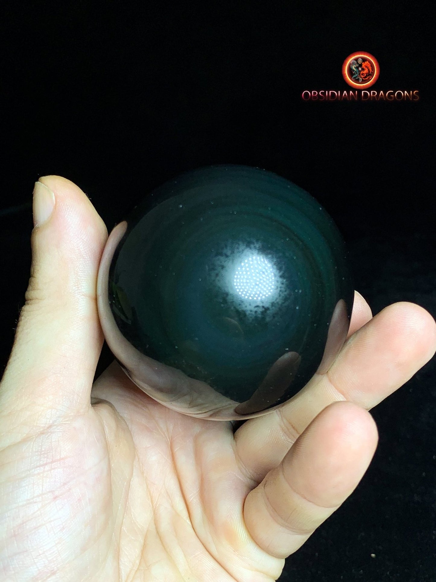 Sphère en obsidienne œil céleste - Unique - 6.60cm