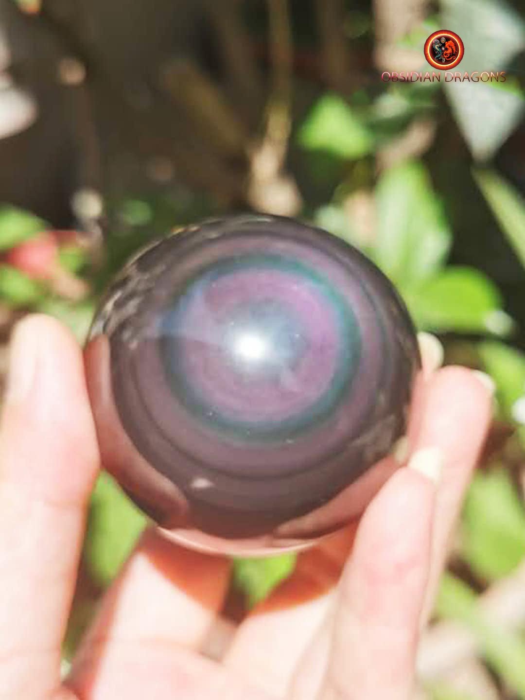 Sphère en obsidienne œil céleste - Unique - rare