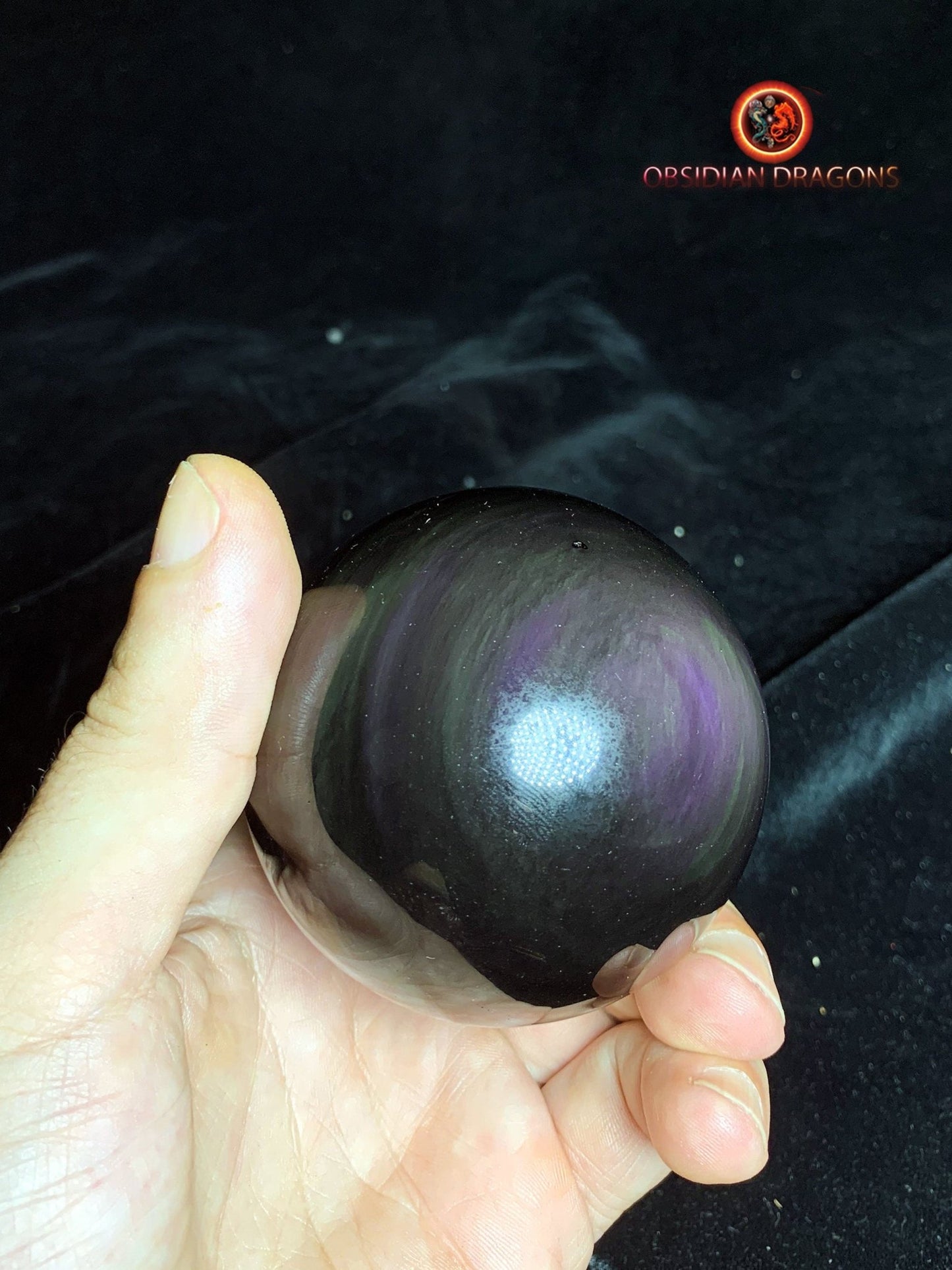 Sphère en obsidienne œil céleste - Unique - 6.78cm