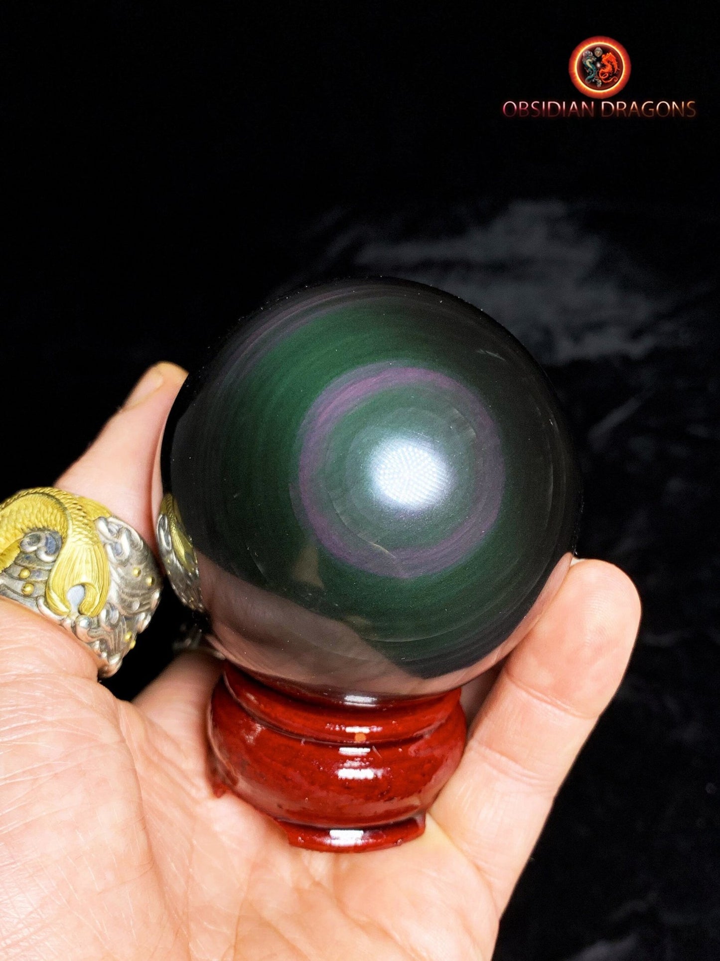 Sphère en obsidienne œil céleste - Unique - 6.50 cm