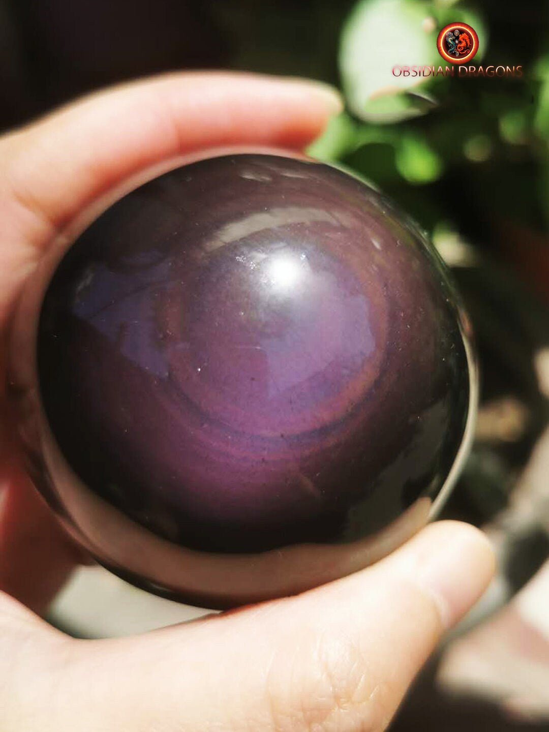 Sphère en obsidienne œil céleste - Unique - Exceptionnelle