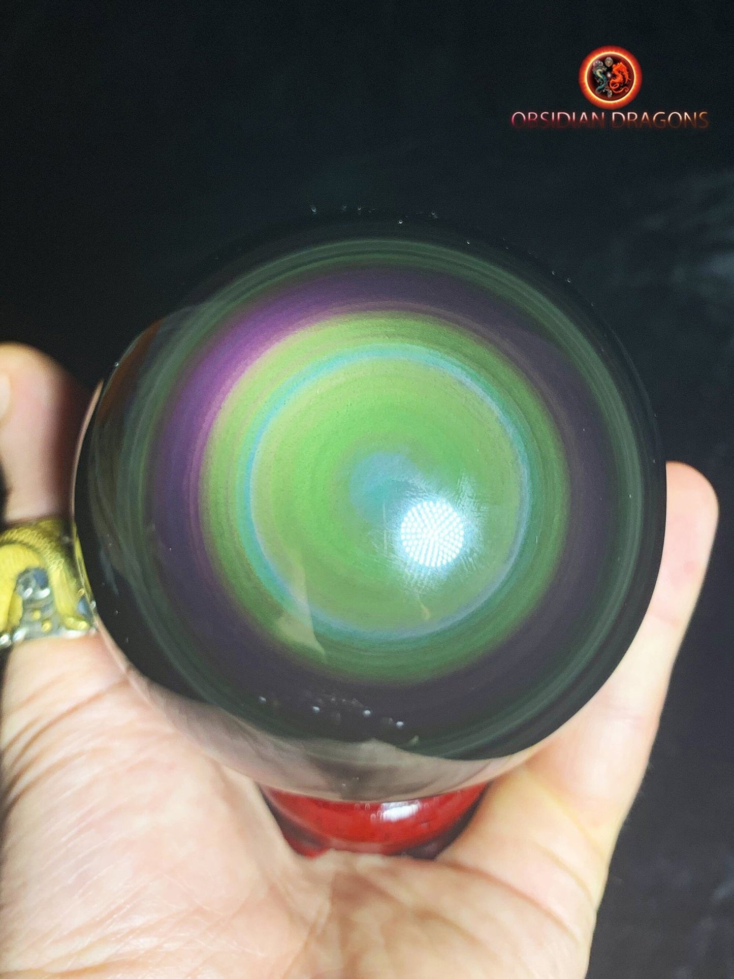 Sphère en obsidienne œil céleste - Unique - rare
