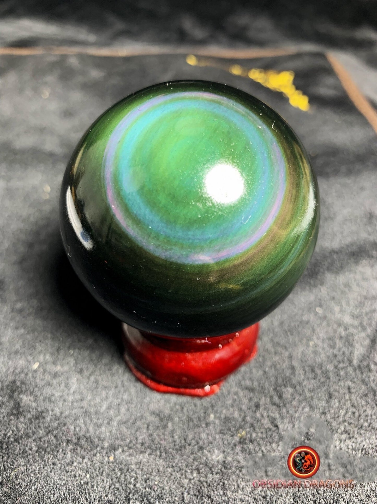 Sphère en obsidienne œil céleste - Unique - 60mm