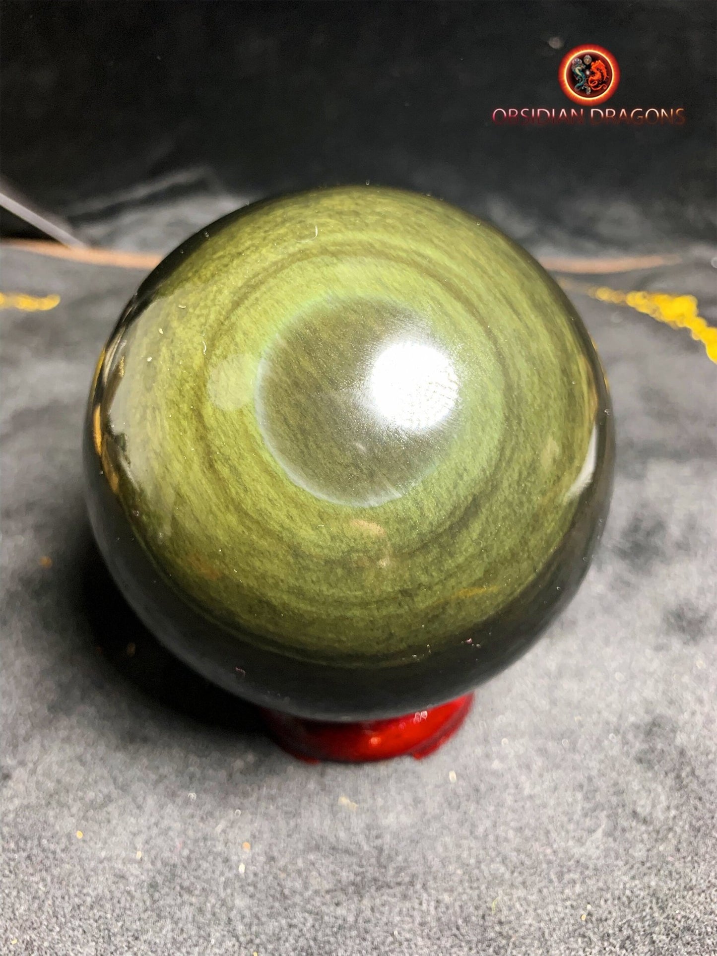 Sphère en obsidienne œil céleste - Unique - 11cm
