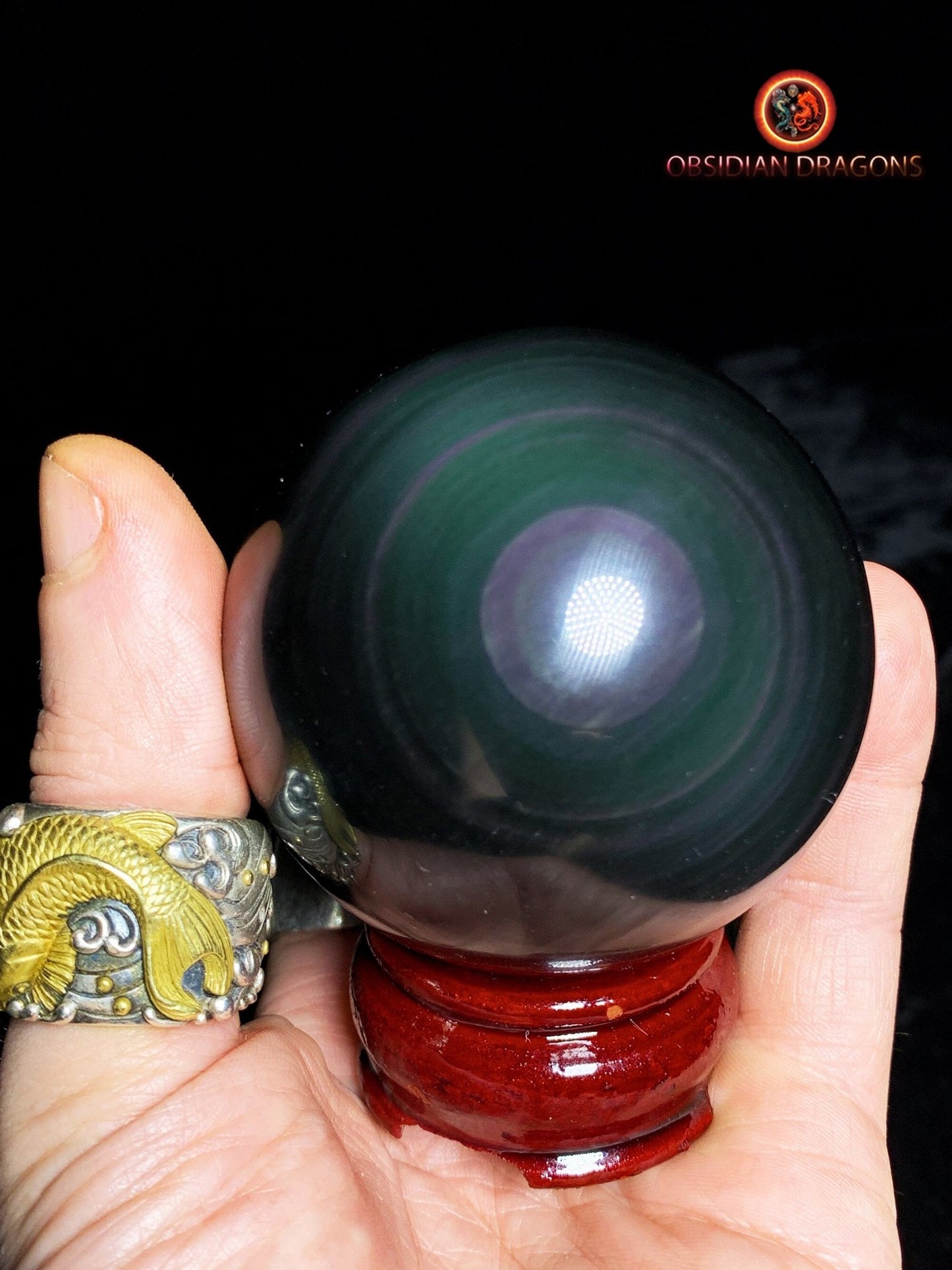 Sphère en obsidienne œil céleste - Unique - 6.50 cm