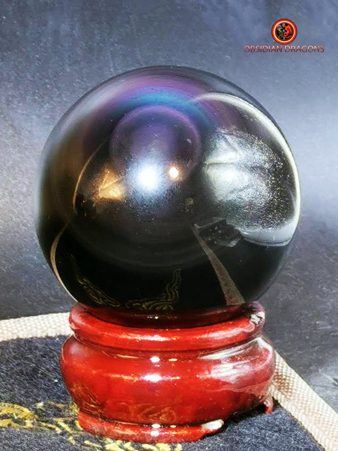 Sphère en obsidienne œil céleste - Unique - rare