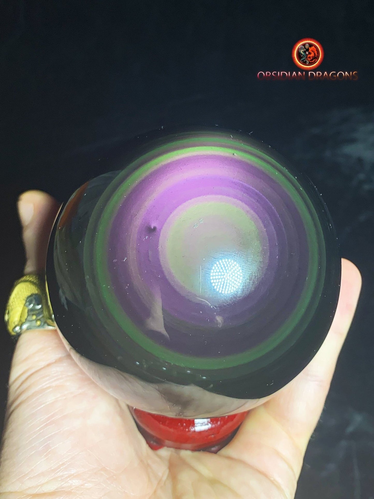 Sphère en obsidienne œil céleste - Unique - rare
