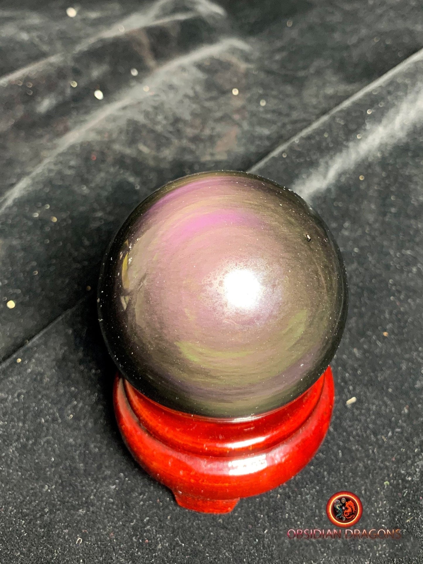 Sphère en obsidienne œil céleste - Unique - 6.78cm