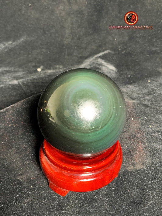 Sphère en obsidienne œil céleste - Unique - 6.60cm