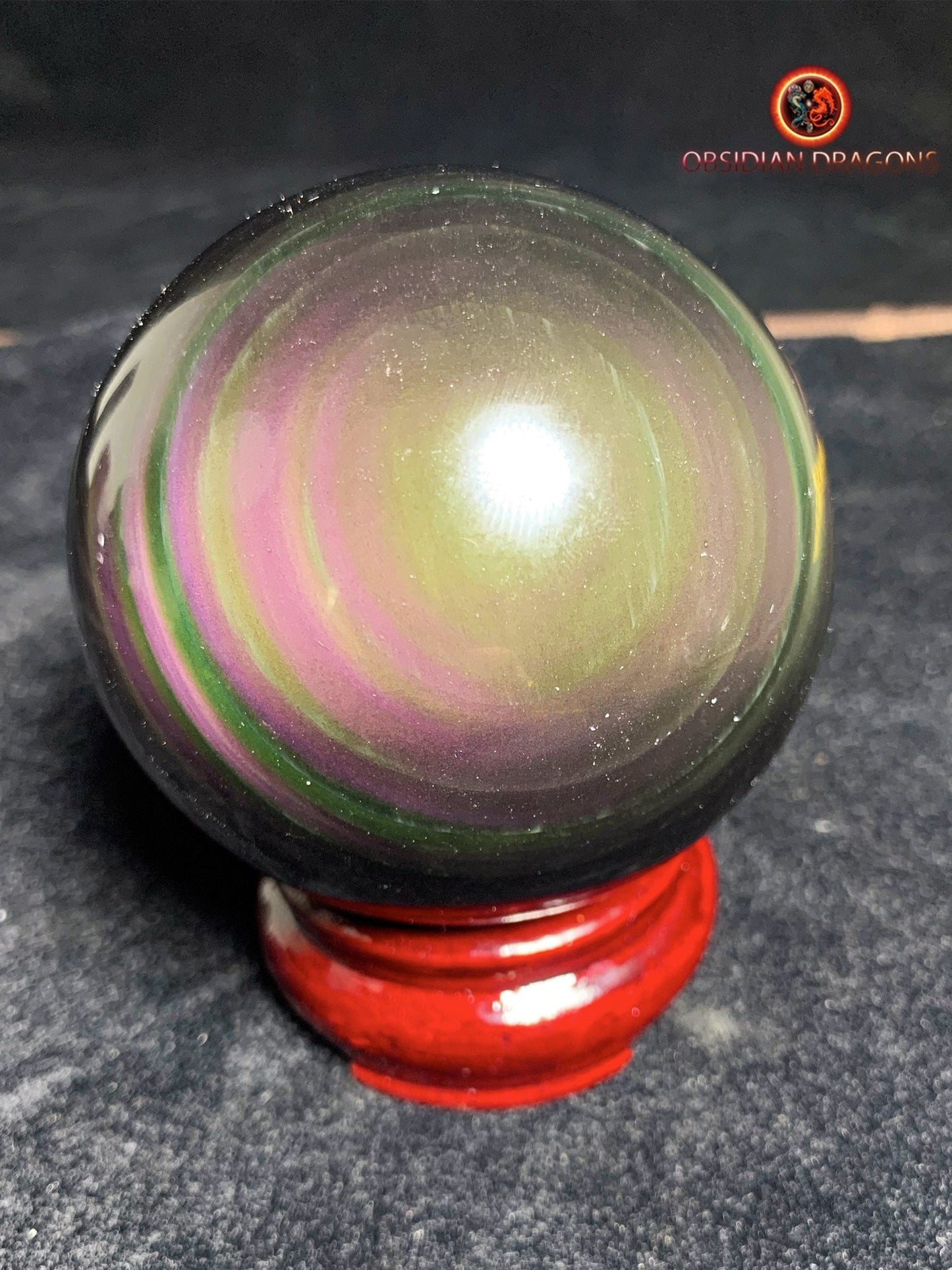 Sphère en obsidienne œil céleste - Unique - 7.50cm