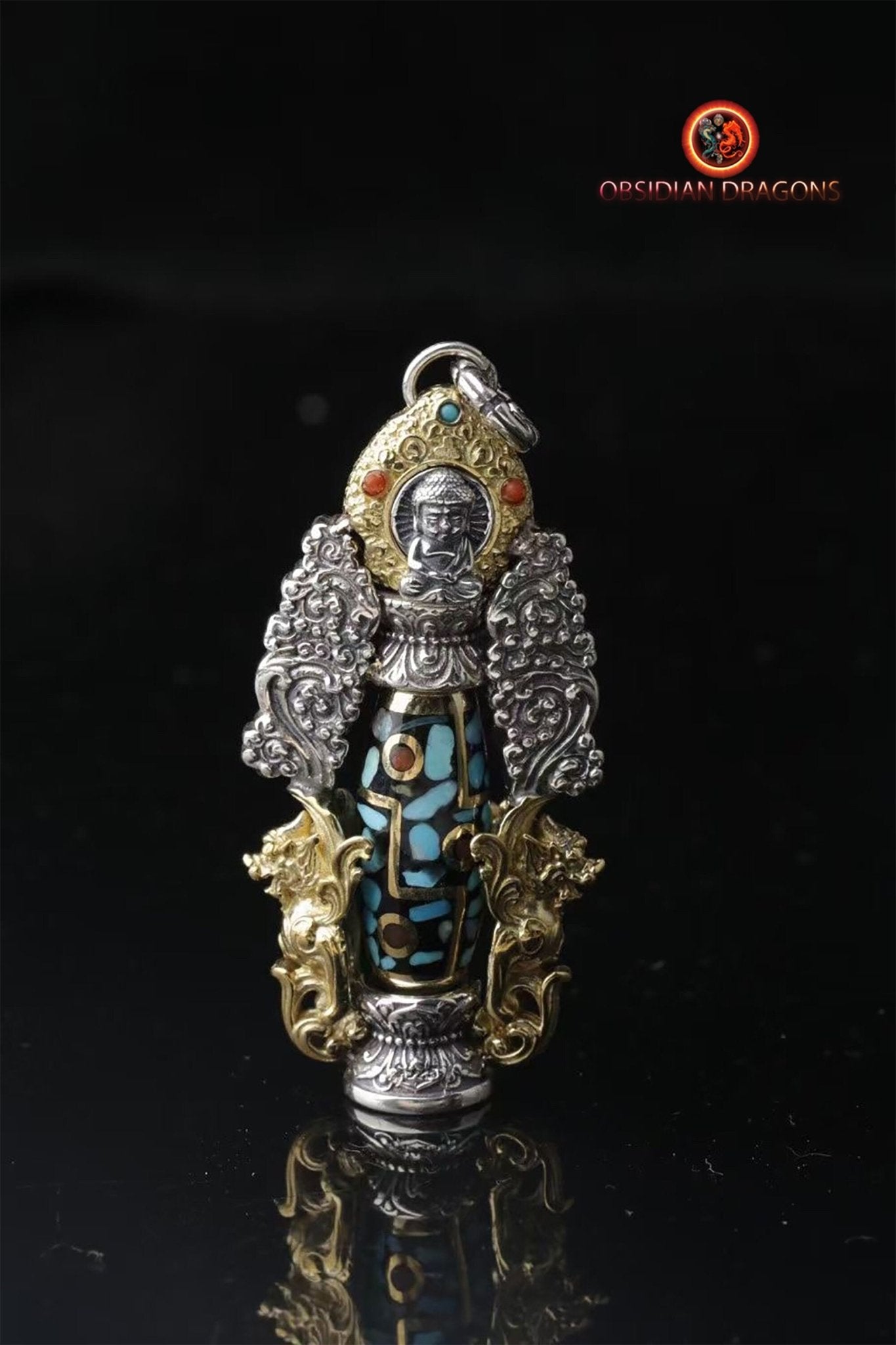 Pendentif DZI tibétain : expulser le mal