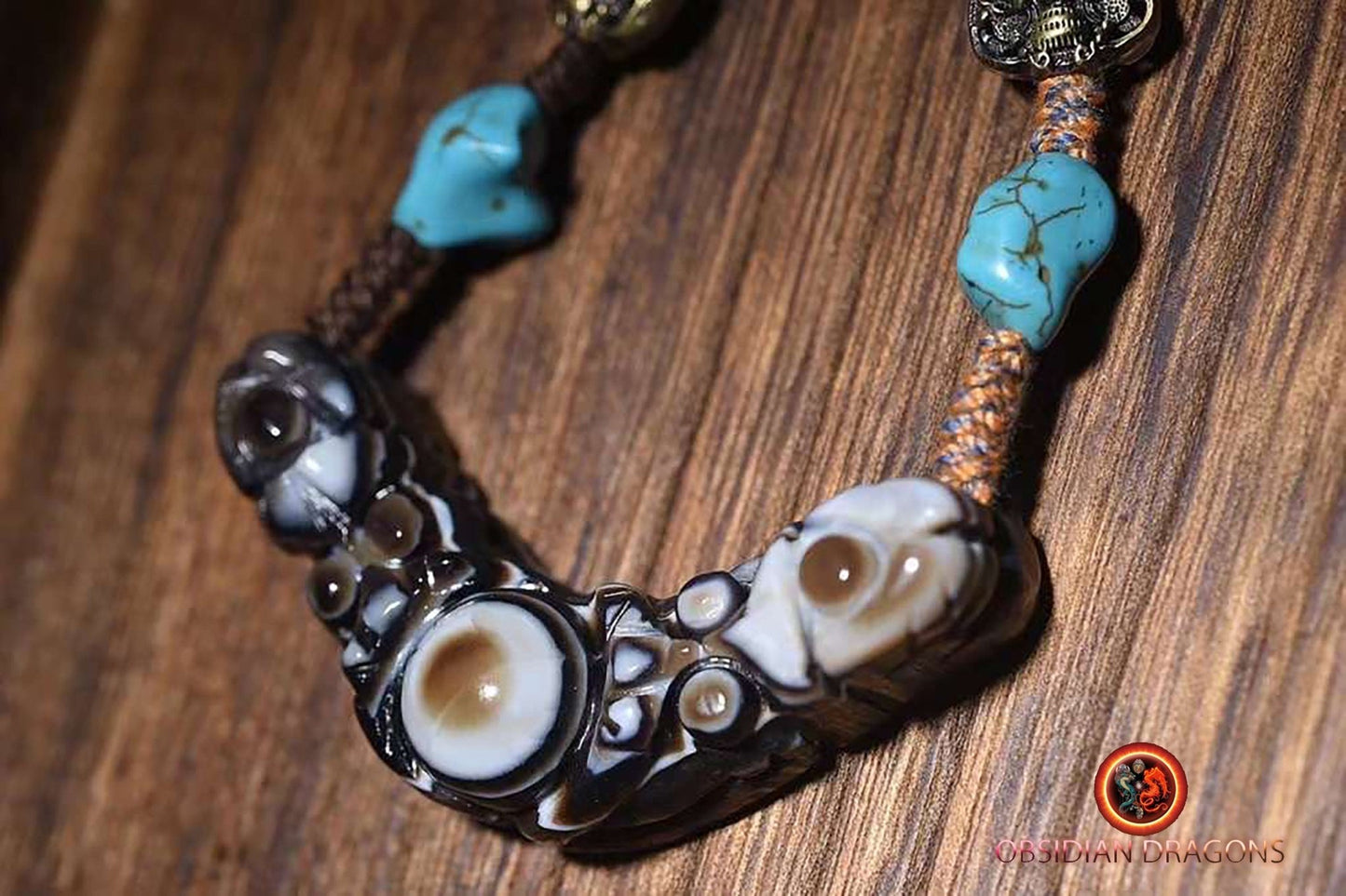 Pendentif yeux magiques tibétains- chamanisme himalayen