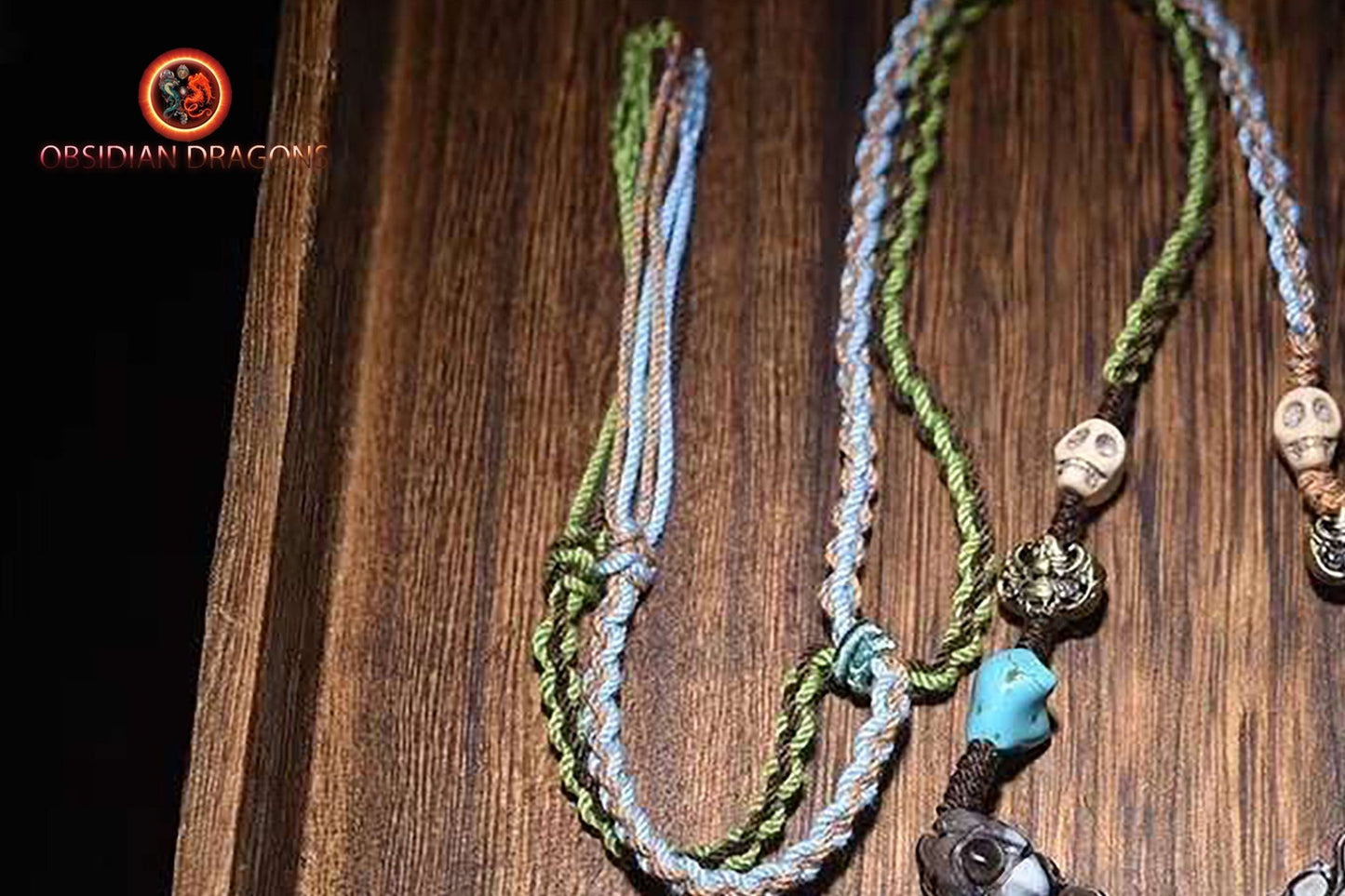 Pendentif yeux magiques tibétains- chamanisme himalayen