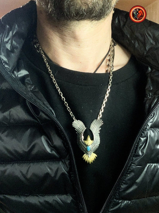 Pendentif aigle- totem chamanique