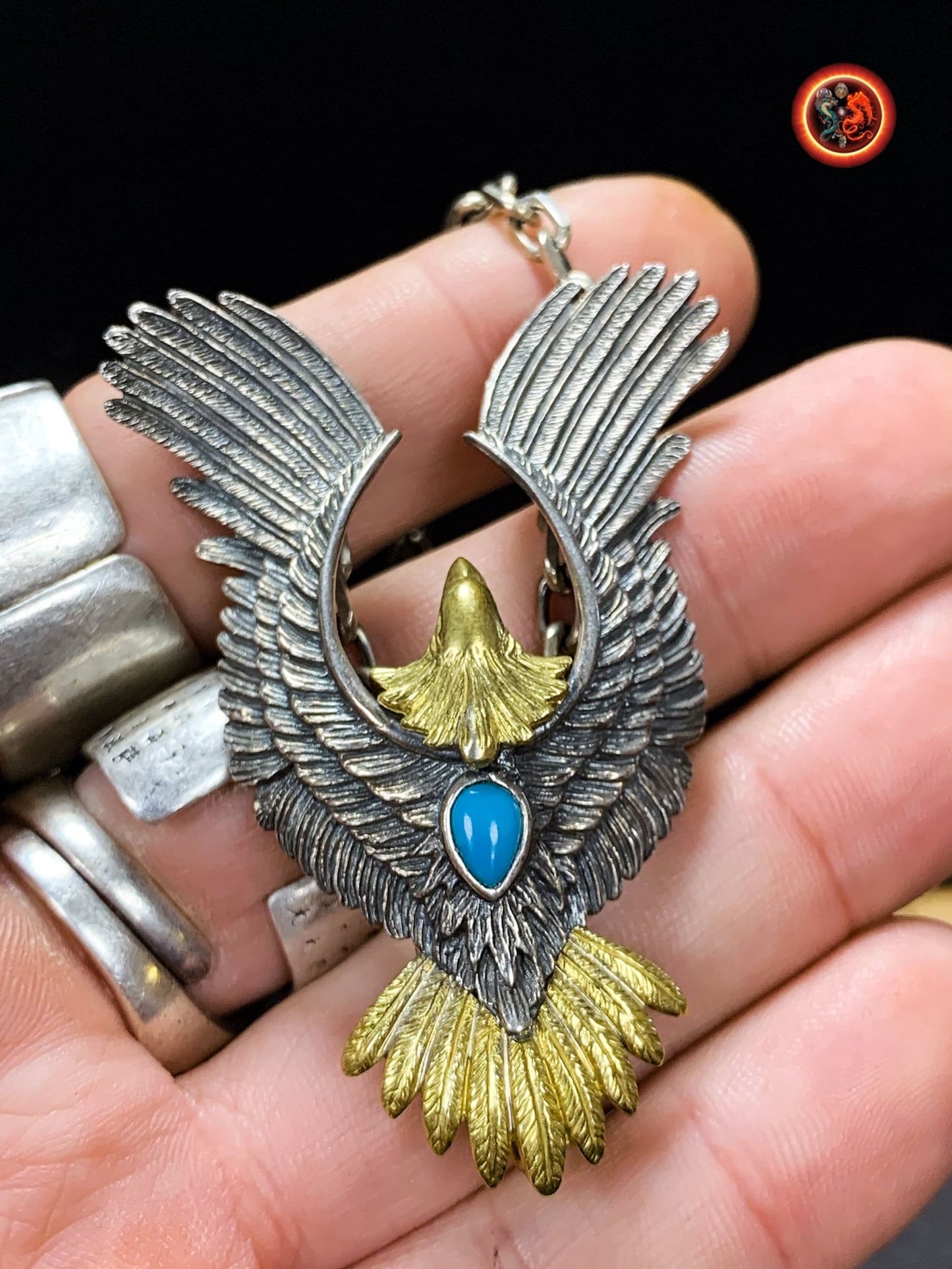 Pendentif aigle- totem chamanique
