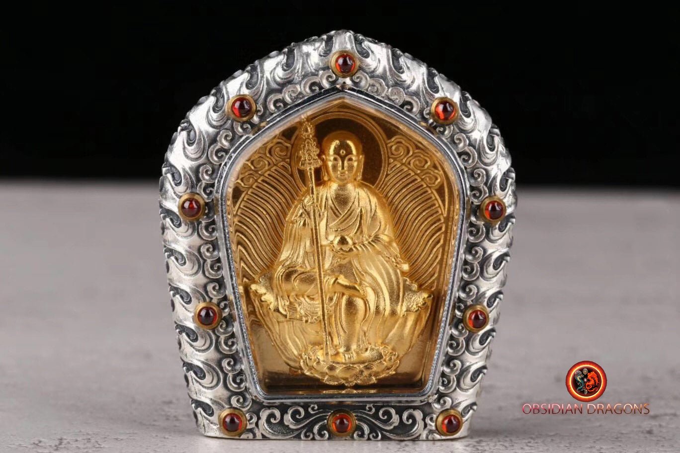 Ghau- Pendentif bouddha- Jizo- Dizang