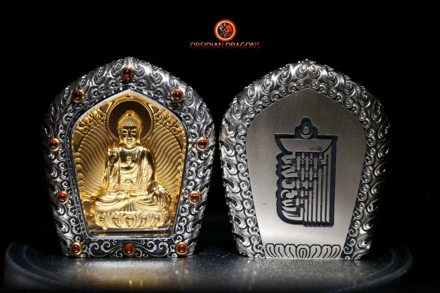Ghau- Pendentif bouddha- Amitabha