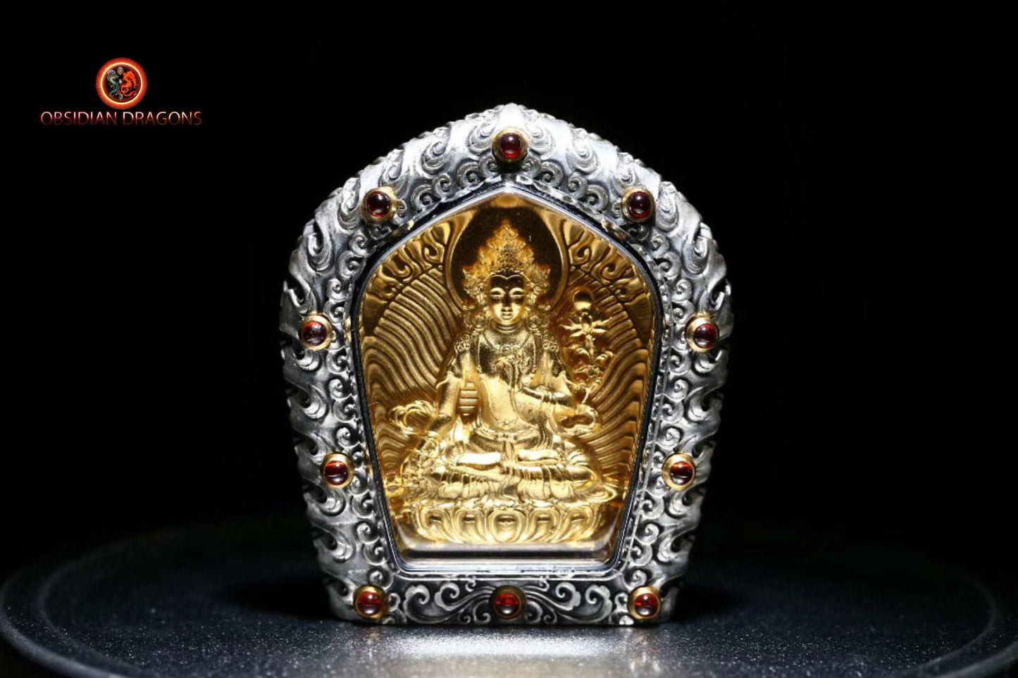 Ghau- Pendentif bouddha- Tara blanche