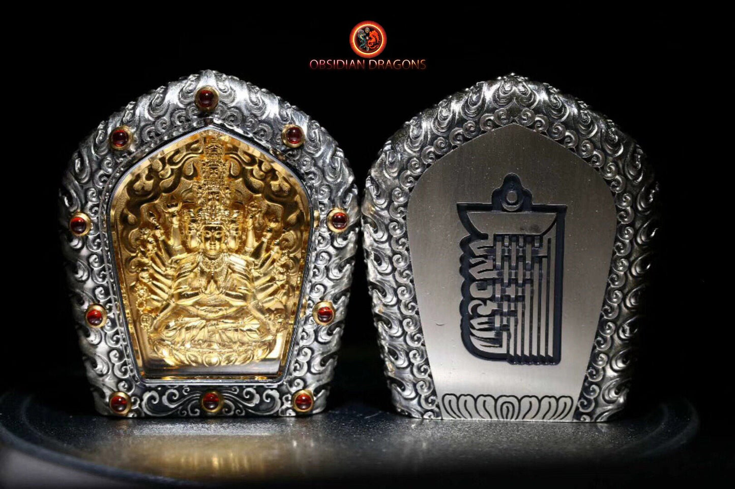 Ghau- Pendentif bouddha- Chenrezi