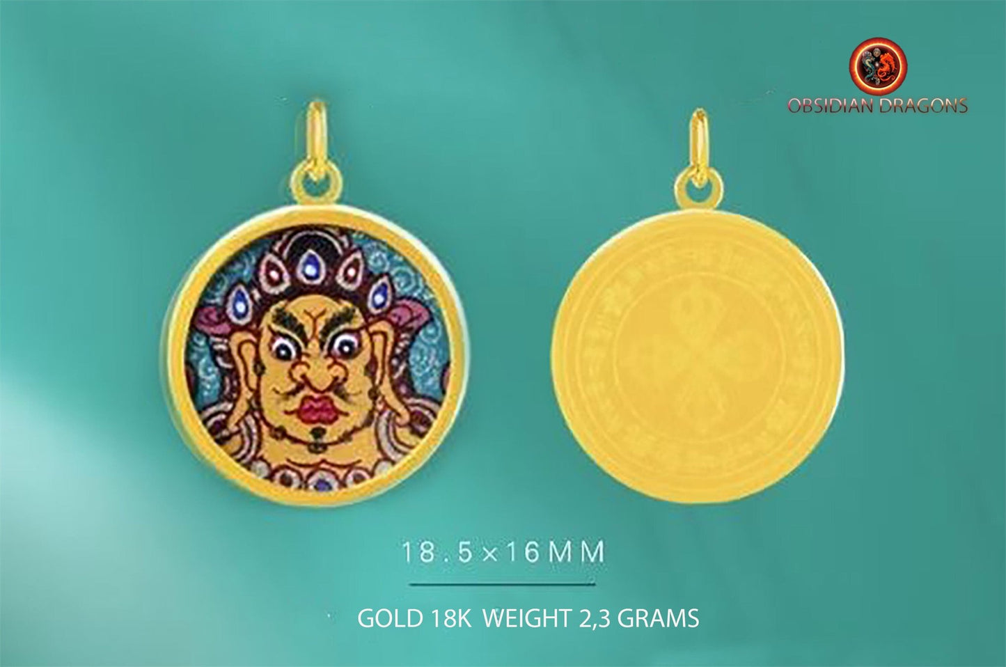 Pendentif Tangka- Jambhala- Or 18K