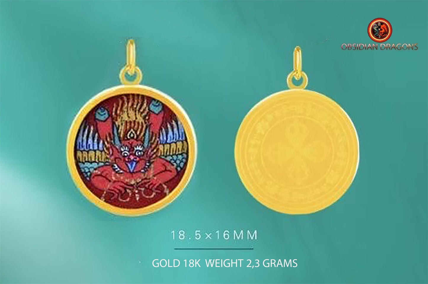 Pendentif Tangka- Garuda- Or 18K
