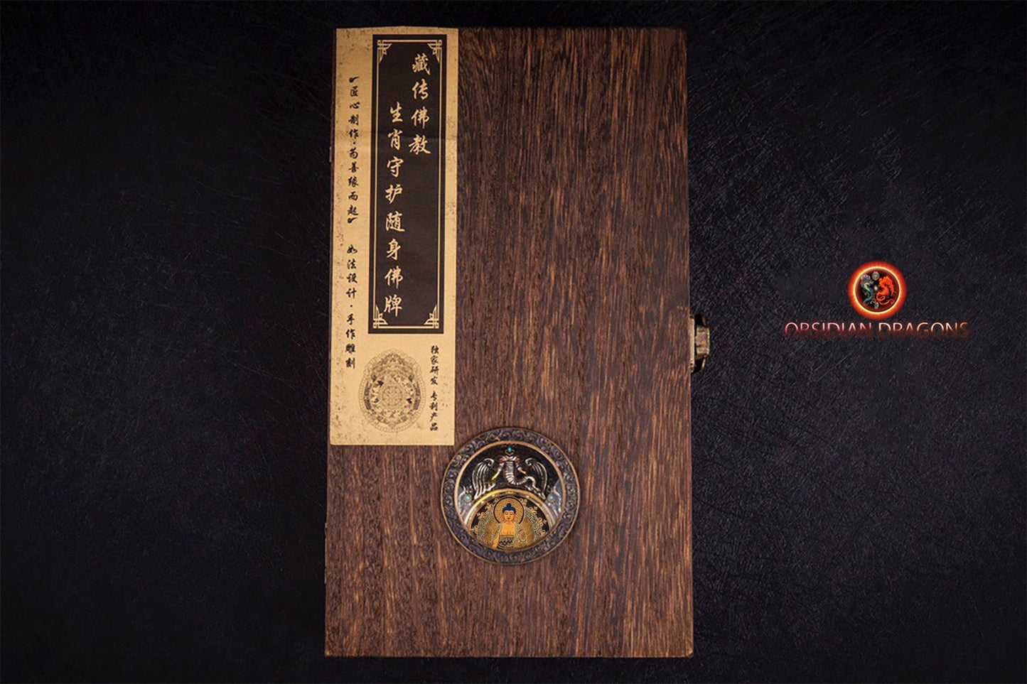 Pendentif thangka tibétain- Bouddha médecine