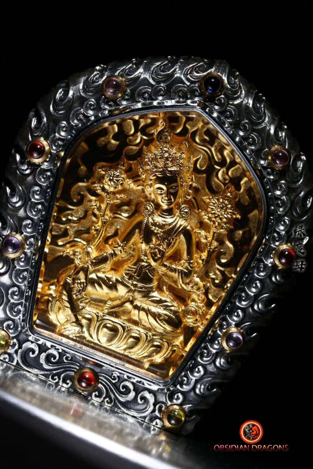 Ghau- Pendentif bouddha- Tara verte