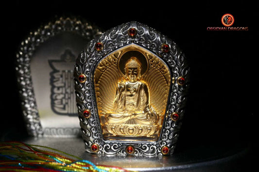 Ghau- Pendentif bouddha- Amitabha