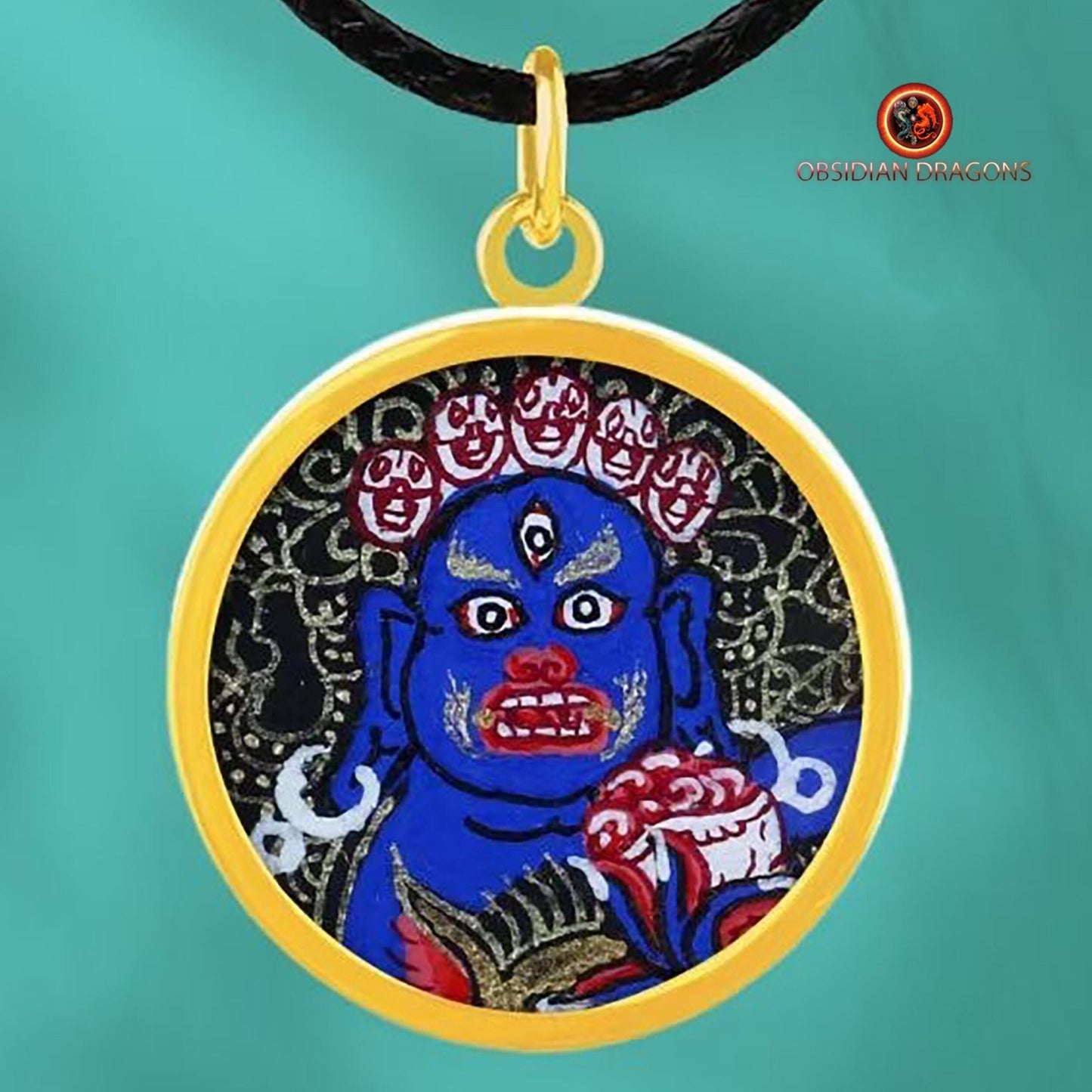 Pendentif Tangka- Vajrapani- Or 18K
